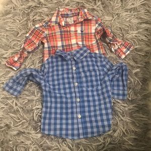 Bundle two button down toddler shirts-2T